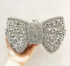 Rhinestone Evening Clutch with Bow - Multi-Color Bridal Wedding Party Handbag
