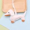 Dachshund PU Leather Dog Keychain Puppy Pendant Keyring Bag Charm for Women Valentine Gift