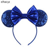 Disney Sequined Mouse Ear Headband with Rainbow Bow, Festival Party Hairband for Women & Girls