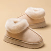 Women's Plush Fleece-Lined Winter Slippers, Non-Slip Soft-Sole Indoor House Shoes