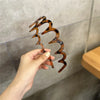 Wave Toothed Non-Slip Headband for Women and Girls Solid Color Sports Hairband