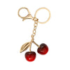 Cherry Crystal Bag Charm Keychain Red Pink Fruit Pendant Key Ring for Women & Girls Purse Charm Gift