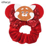Disney Mouse Ears Sequin Velvet Bow Elastic Headband 4 in (10 cm) – Women's & Girls Party Hair Accessory
