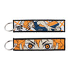 Anime Embroidered Keychain Double-Sided Key Fob 3 x 13 cm (1.2 x 5.1 in) for Backpacks Cars Motorcycles Gift