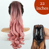 34-Inch (86 cm) Clip-In Synthetic Ponytail Hair Extension — Blonde Wrap-Around Long Straight Hairpiece