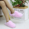 Faux Fur Mule Cork Slippers – Fluffy Indoor/Outdoor Closed-Toe Women's Mules