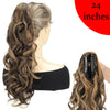 AZQUEEN 18-Inch (45 cm) Clip-In Wavy Ponytail Hair Extension - Heat-Resistant Synthetic, Layered Black/Brown