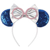 Disney Lilo & Stitch Mickey Mouse Ears Headband, Sequined 5-inch (12.7 cm) Bow Hairband for Women, Girls & Kids