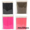 Disposable Lip Wands Applicators 100/200/300-Pack - Lipstick, Gloss & Mascara Brushes for Eyelash Extensions