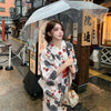 Ankle-Length Kimono Dress for Women – Traditional Japanese Yukata Cosplay Party Ethnic Streetwear