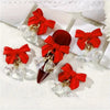 5pcs Christmas Bell Nail Charms Red Bowknot Aurora Crystal 15x18mm (0.59x0.71 in) Nail Art Decorations