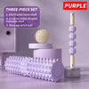 3-Piece Massage Set - Spiky Massage Ball, Hand Roller & Foam Roller for Foot and Body Relief