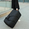 Foldable Wheeled Luggage Storage Bag - Expandable Large-Capacity Carry-On Trolley Carrier