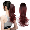 SARLA Clip-In Wavy Ponytail Extension 14 in (35 cm) - Synthetic High-Temp Fiber with Claw Clip & Elastic Band