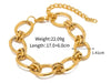 Chunky Toggle Link Bracelet for Women, Stainless Steel Gold and Silver Plated, Tarnish-Resistant