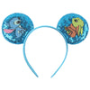 Disney Lilo & Stitch Mickey Mouse Ears Headband, Sequined 5-inch (12.7 cm) Bow Hairband for Women, Girls & Kids