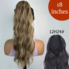 34-Inch (86 cm) Clip-In Synthetic Ponytail Hair Extension — Blonde Wrap-Around Long Straight Hairpiece