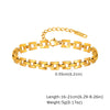 Chunky Gold-Plated Stainless Steel Link Chain Bracelet for Women — Waterproof Layering Wristband