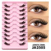 2-Pack Half Strip Lashes – Natural Fluffy Cat-Eye Soft Wispy Faux Mink Winged Elongated Eyelashes