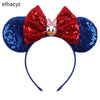 Disney Mickey Mouse Sequin Ears Headband with Bow - Halloween Party Cosplay Hairband for Women & Kids