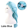 Satin Sleep Bonnet with Headband 11-Inch (28 cm) Extra-Large Silk-Lined Night Cap for Women & Kids