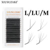 L/LU/M Curl 3D-5D W Shape Premade Volume Fan Eyelash Extensions, Hand-Woven Mink Lashes 10-15mm (1.0–1.5 cm / 0.39–0.59 in)