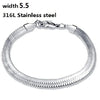 316L Stainless Steel Cuban Figaro Chain Bracelet, Unisex Vintage Punk K-Pop Link Bracelet