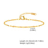 Non-Tarnish Stainless Steel Herringbone Chain Bracelet Thin Stackable Gold Plated for Women