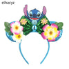 Disney Lilo & Stitch Mickey Mouse Ears Headband, Sequined 5-inch (12.7 cm) Bow Hairband for Women, Girls & Kids