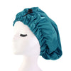 Long Satin Sleep Bonnet for Women with Button Closure & Elastic Band, Silky Night Cap for Braids and Chemo