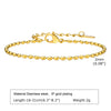Non-Tarnish Stainless Steel Herringbone Chain Bracelet Thin Stackable Gold Plated for Women