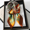 Satin Square Scarf 70cm (27.6 in) Silk-Look Polyester Neck & Hair Tie Bandana for Women Floral Headscarf Hijab