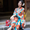Ankle-Length Kimono Dress for Women – Traditional Japanese Yukata Cosplay Party Ethnic Streetwear