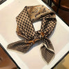 Luxury Square Silk-Feel Scarf 70 x 70 cm (27.6 x 27.6 in) Korean Fashion Floral Bandana Kerchief Wrap