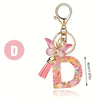 A-Z Letter Keychain – DIY Metal Initial Pendant Key Ring for Women & Men, Car & Party Gift