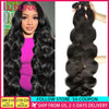 Body Wave Brazilian Virgin Human Hair Bundles – 1/3/4 Pack (Natural & Jet Black)
