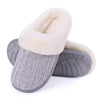 Women's Winter Plush Slippers - Fur-Lined Memory Foam, Non-Slip Soft Sole Indoor/Outdoor House Shoes