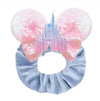 Disney Mouse Ears Sequin Velvet Bow Elastic Headband 4 in (10 cm) – Women's & Girls Party Hair Accessory