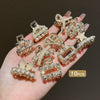 10-Pack Small Rhinestone Mini Hair Clips - Alloy Bow Hair Grippers for Bangs, Korean Princess Style