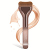 Professional Foundation Brush - Soft Nylon Bristles, Brown Handle, Kabuki Makeup Brush for Liquid Foundation, BB Cream & Powder, Travel-Friendly
