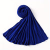 Long Jersey Hijab - Lightweight Breathable Solid Scarf, Windproof Elegant Shawl for Women