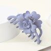 Matte Flower Hair Clip - Large Non-Slip Floral Barrette, Solid Color (1pc)