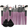 22-Piece Professional Makeup Brush Set with 2 Triangle Sponges — Foundation, Powder, Concealer, Eyeshadow, Blush & Eyelash Comb