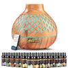 550ml (18.6 fl oz) Ultrasonic Essential Oil Diffuser with 12-Pack Oils, Remote, 7-Color LED & Timers — Large Aroma Humidifier for Bedroom Spa Yoga Hotel
