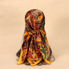 Boho Paisley Square Scarf 90 cm (35.4 in), 100% Polyester Decorative Shawl for Women, Machine Washable Versatile Wrap