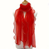 Bohemian Ruffle Edge Scarf — Long Lightweight Breathable Shawl with Glitter Accents, Sun Protection Wrap for Women