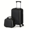 1- or 2-Piece Hard Shell Luggage Set - 20in (51cm) Spinner Carry-On + 14in (36cm) Crossbody Handbag, Wheels, Multi-Color