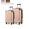 2-Piece Luggage Set 20-inch (51 cm) & 24-inch (61 cm) Lightweight ABS+PC Spinner Suitcases with Combination Lock and 360° Wheels