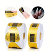 Golden Self-Adhesive Nail Forms for UV and Poly Gel Extensions, Matte Medium Square, 20/50/100/500 pcs