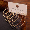 Boho Vintage 14K Gold Plated Zinc Alloy Earring Set for Women – Bohemian Alloy Ear Posts
